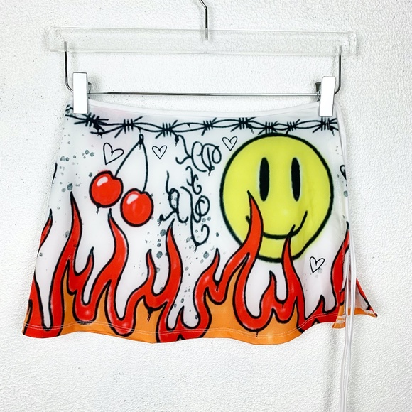 Dolls Kill Swim Dolls Kill X Yung Reaper Y2k 9s Themed Swim Bottom